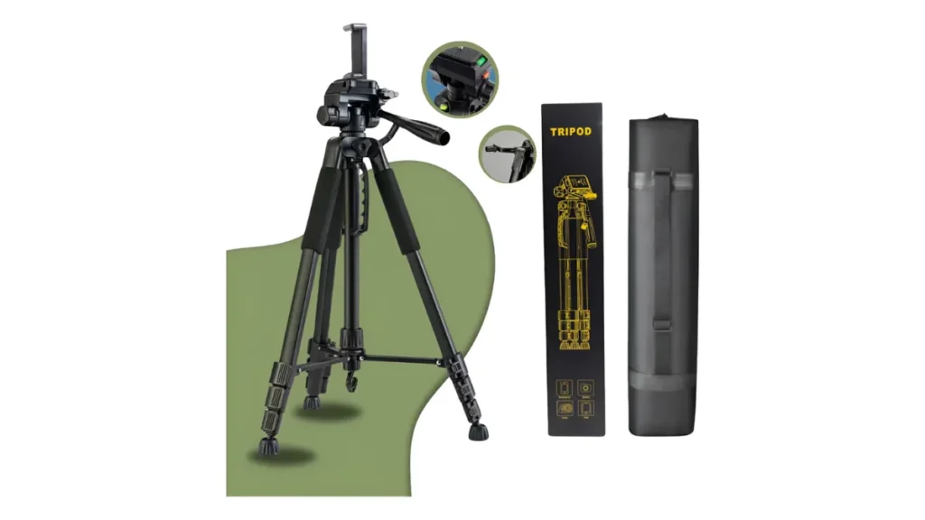 Tripé Profissional de 1,80m com Suporte para Celular – Estabilidade e Versatilidade para Fotografia em Diferentes Ângulos
